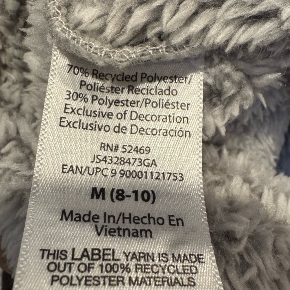 JOYSPUN Cozy Gray Hooded Fleece Robe/Snuggie - Picture 9 of 9